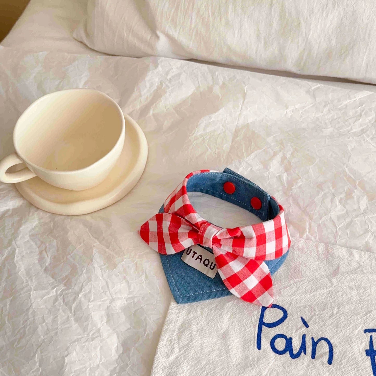 Denim Pet Bib Collar