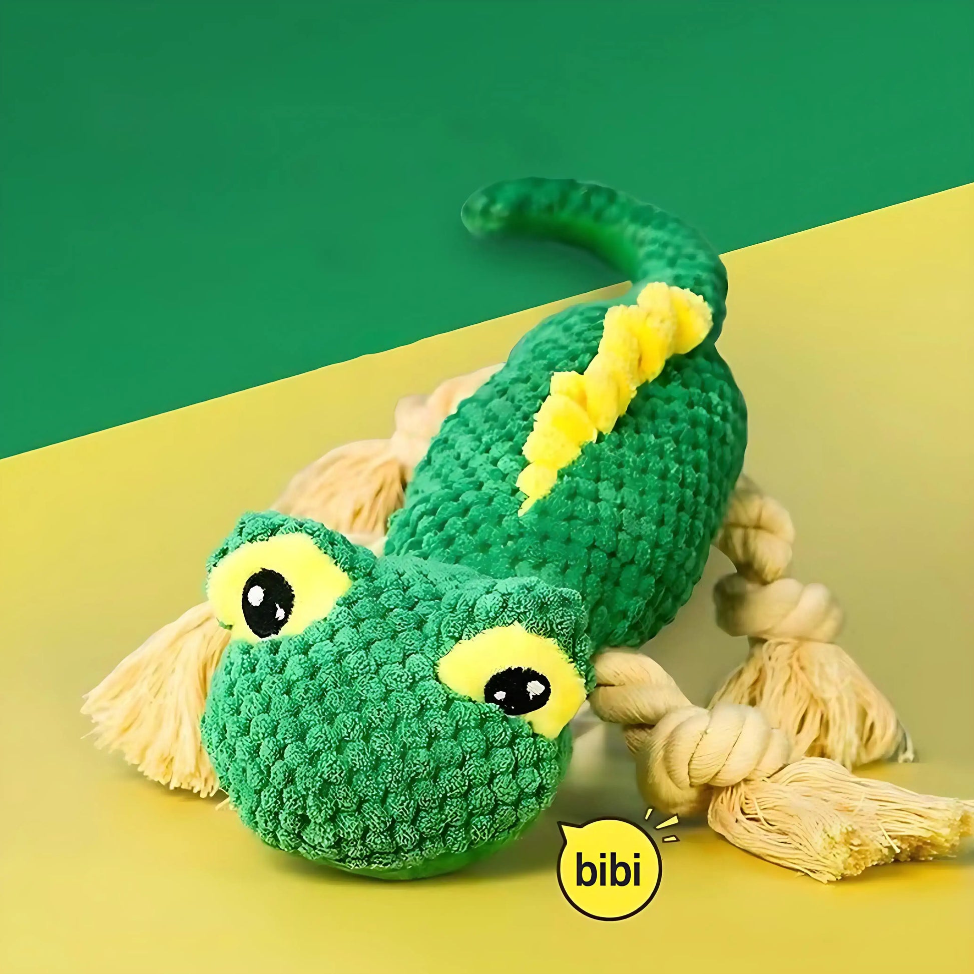 Lizard Plush Dog Toy with Squeaker