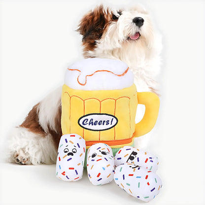 Beer Mug Food Hiding Interactive Dog Toy
