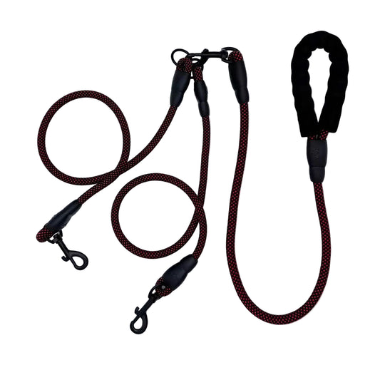 Foam Handle Dual Dog Leash