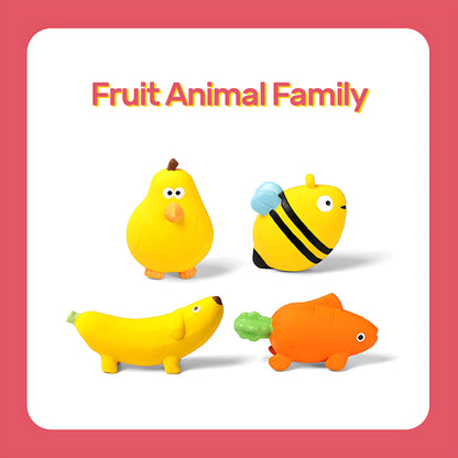 Kauspielzeug mit Früchten und Tieren