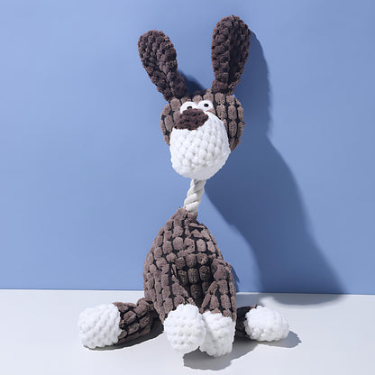 Lustiges Plüschtier-Hundespielzeug mit Quietscher