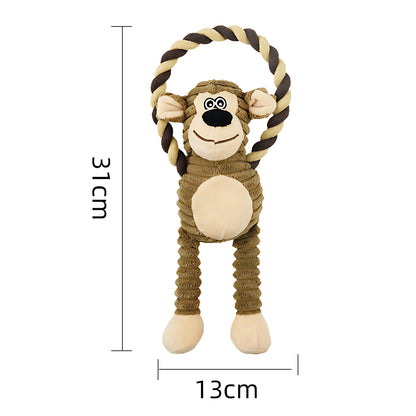 Lustiges Plüschtier-Hundespielzeug mit Quietscher