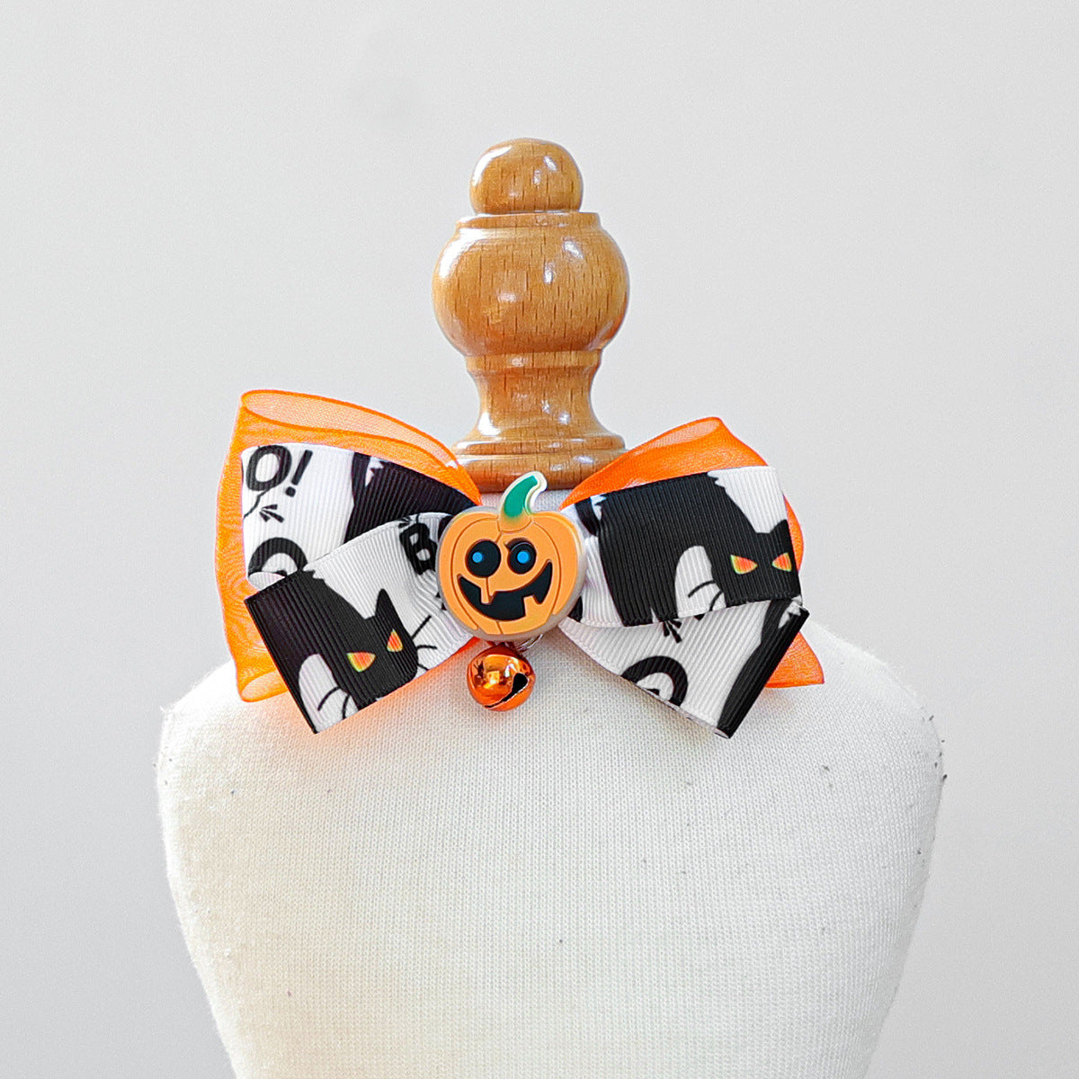 Halloween Bow Tie Bell Pet Collar Scarf