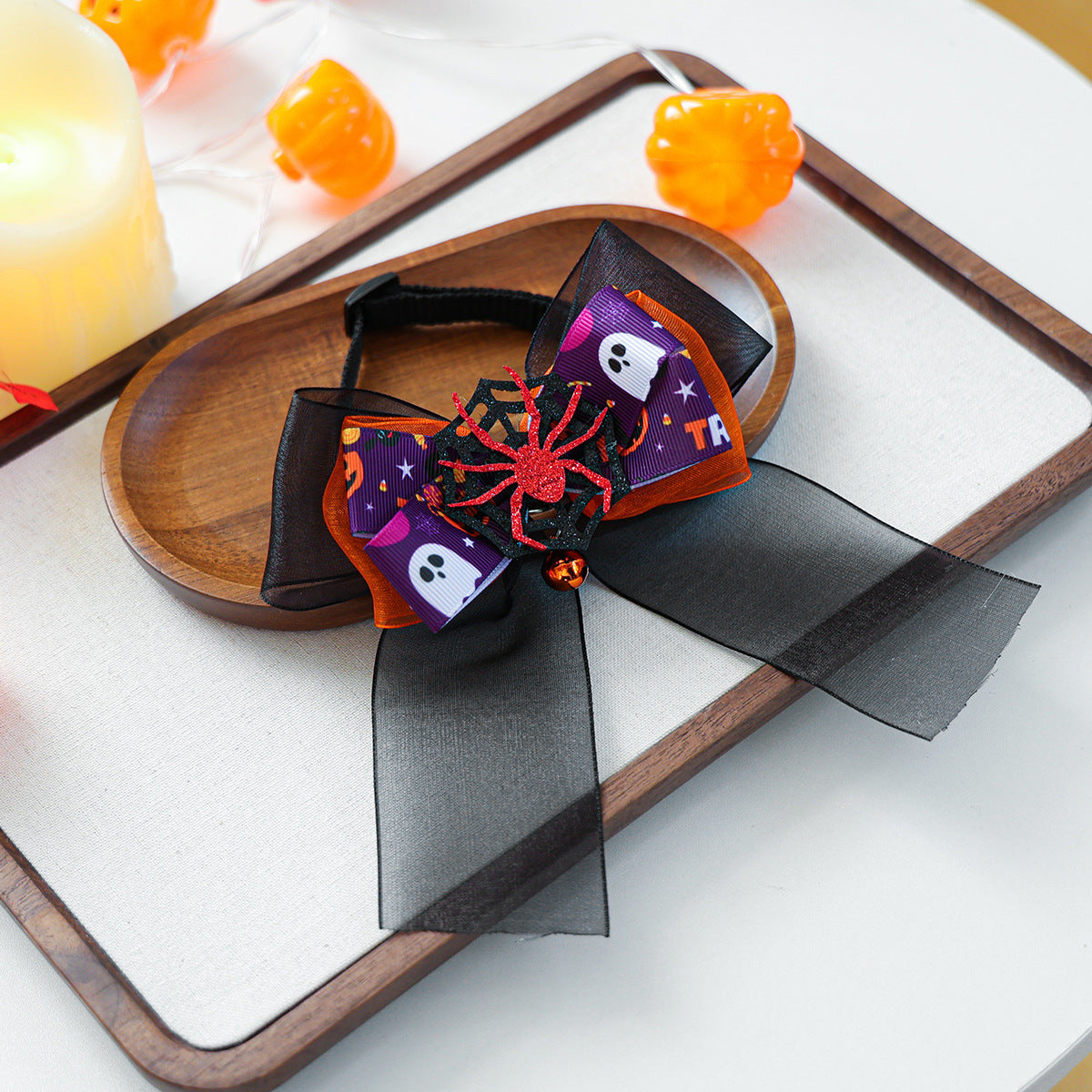Halloween Bow Tie Pet Collar Scarf