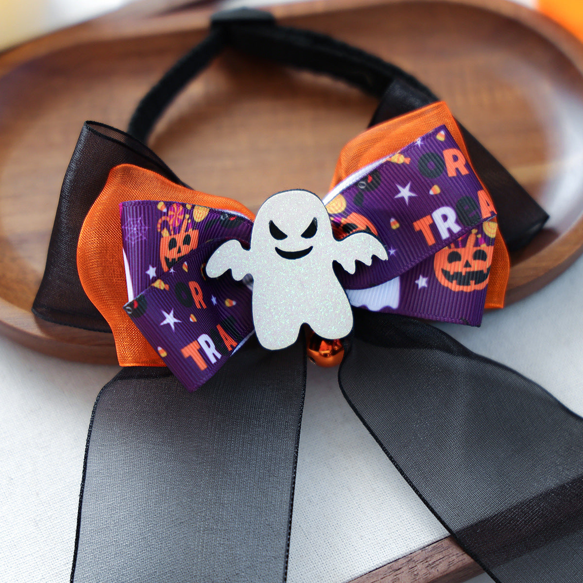 Halloween Bow Tie Pet Collar Scarf