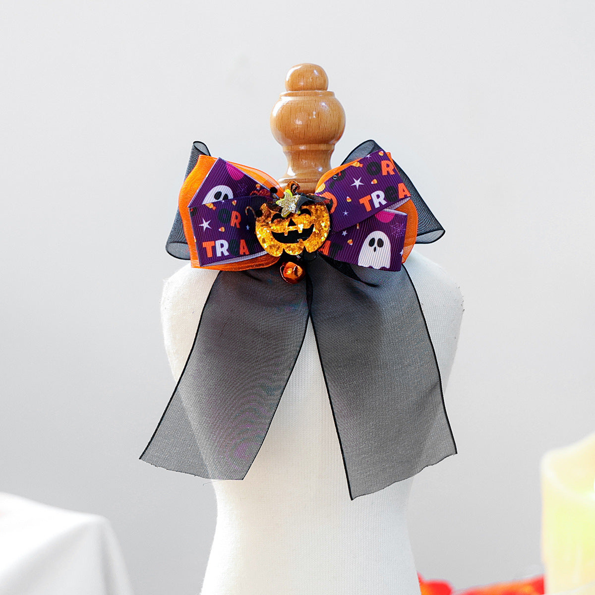 Halloween Bow Tie Pet Collar Scarf