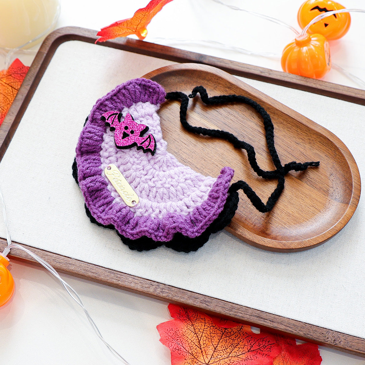 Halloween Knitted Bandana Bib