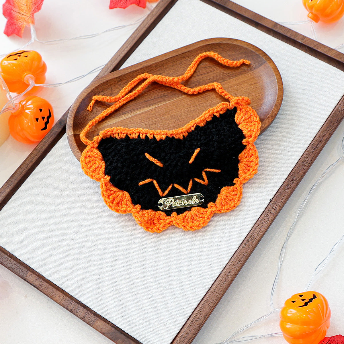 Halloween Knitted Bandana Bib