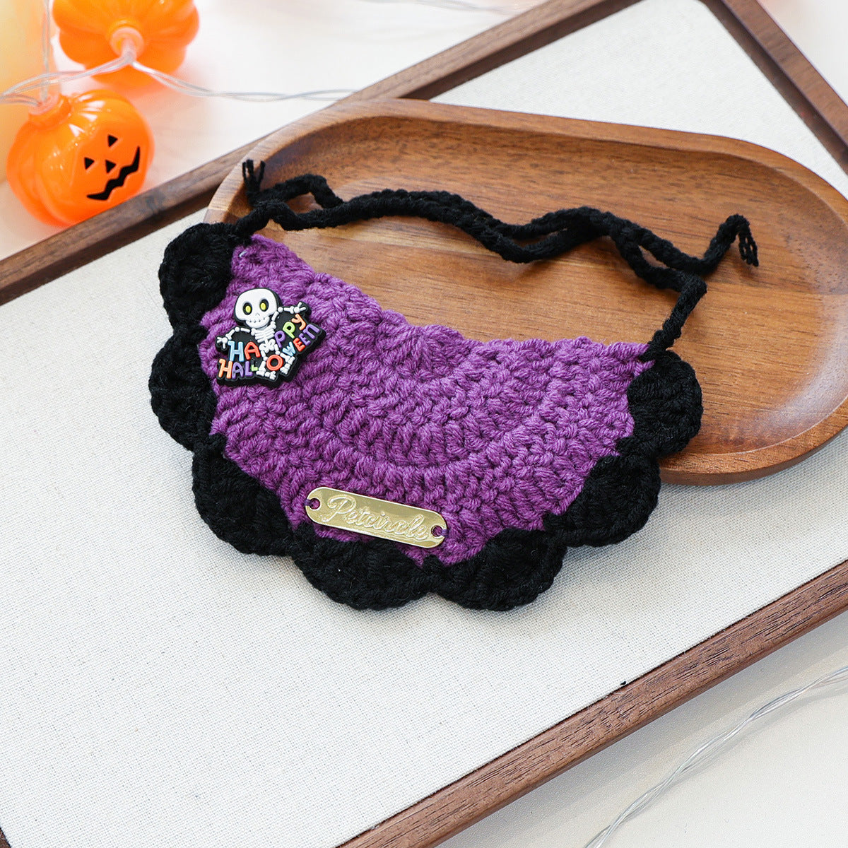 Halloween Knitted Bandana Bib