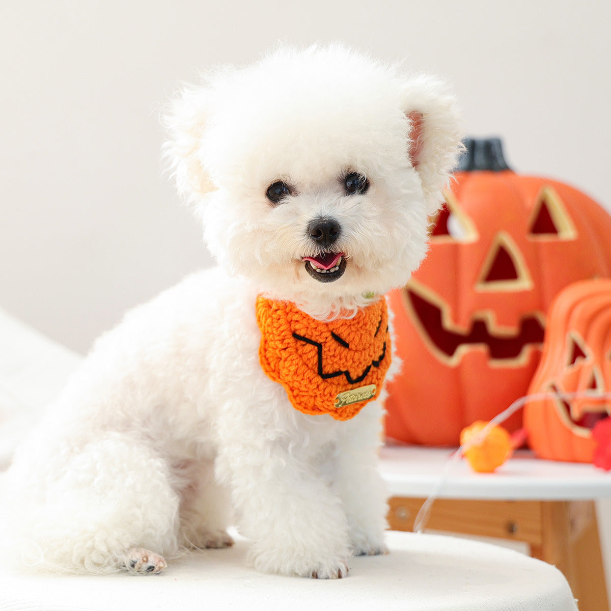 Halloween Knitted Bandana Bib