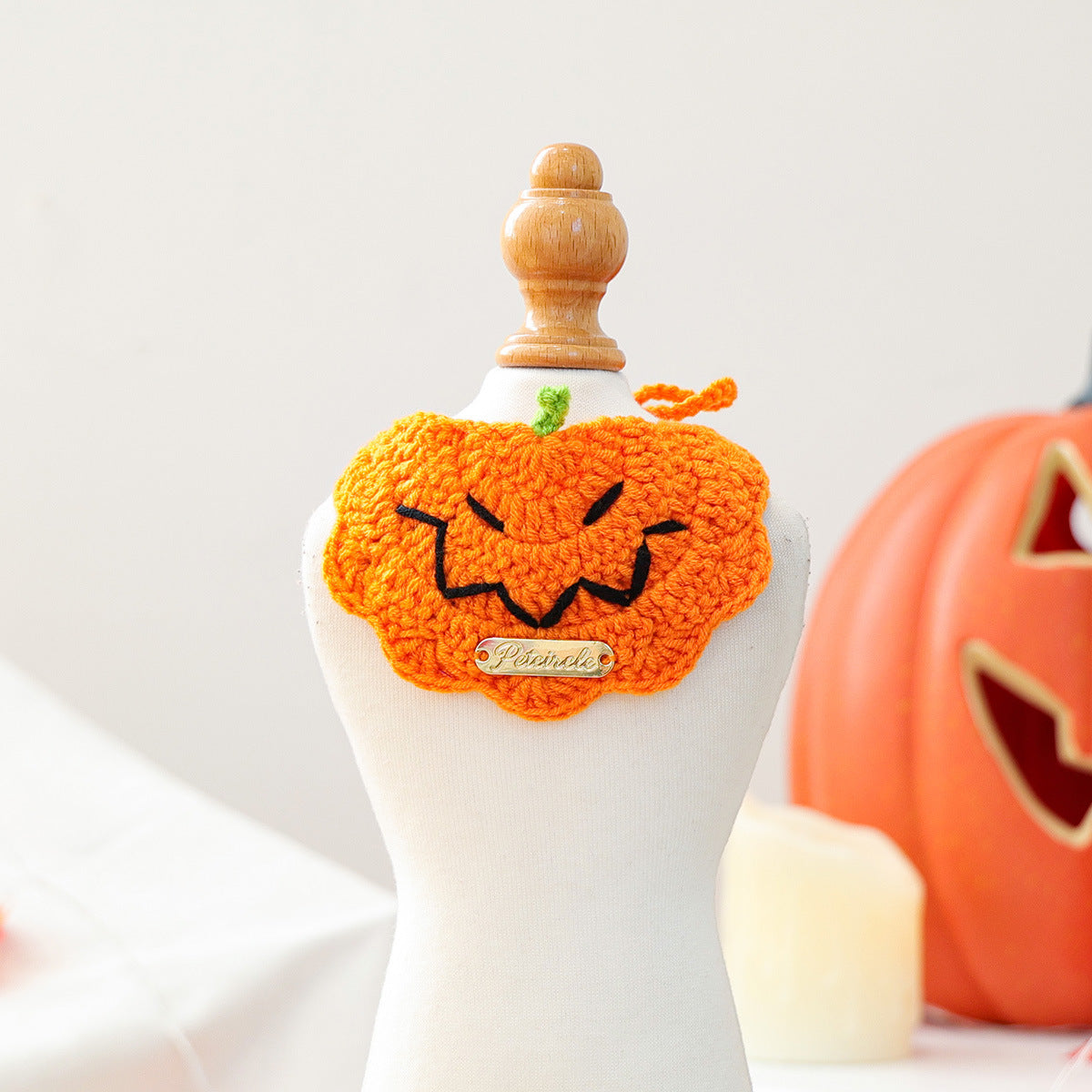 Halloween Knitted Bandana Bib
