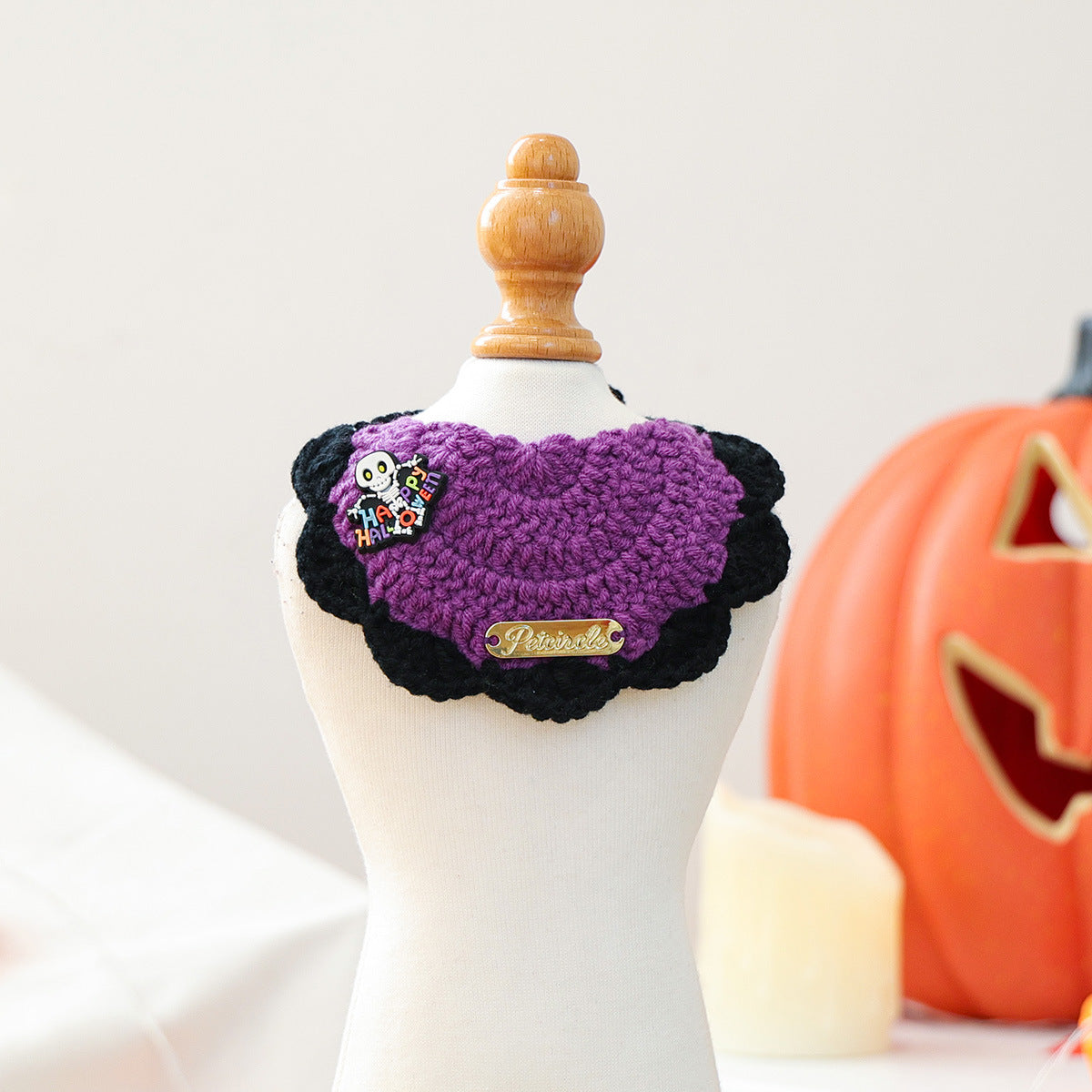 Halloween Knitted Bandana Bib