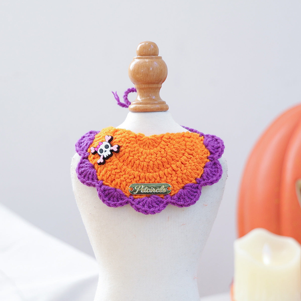 Halloween Knitted Bandana Bib