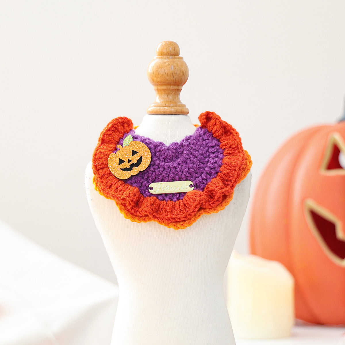 Halloween Knitted Bandana Bib