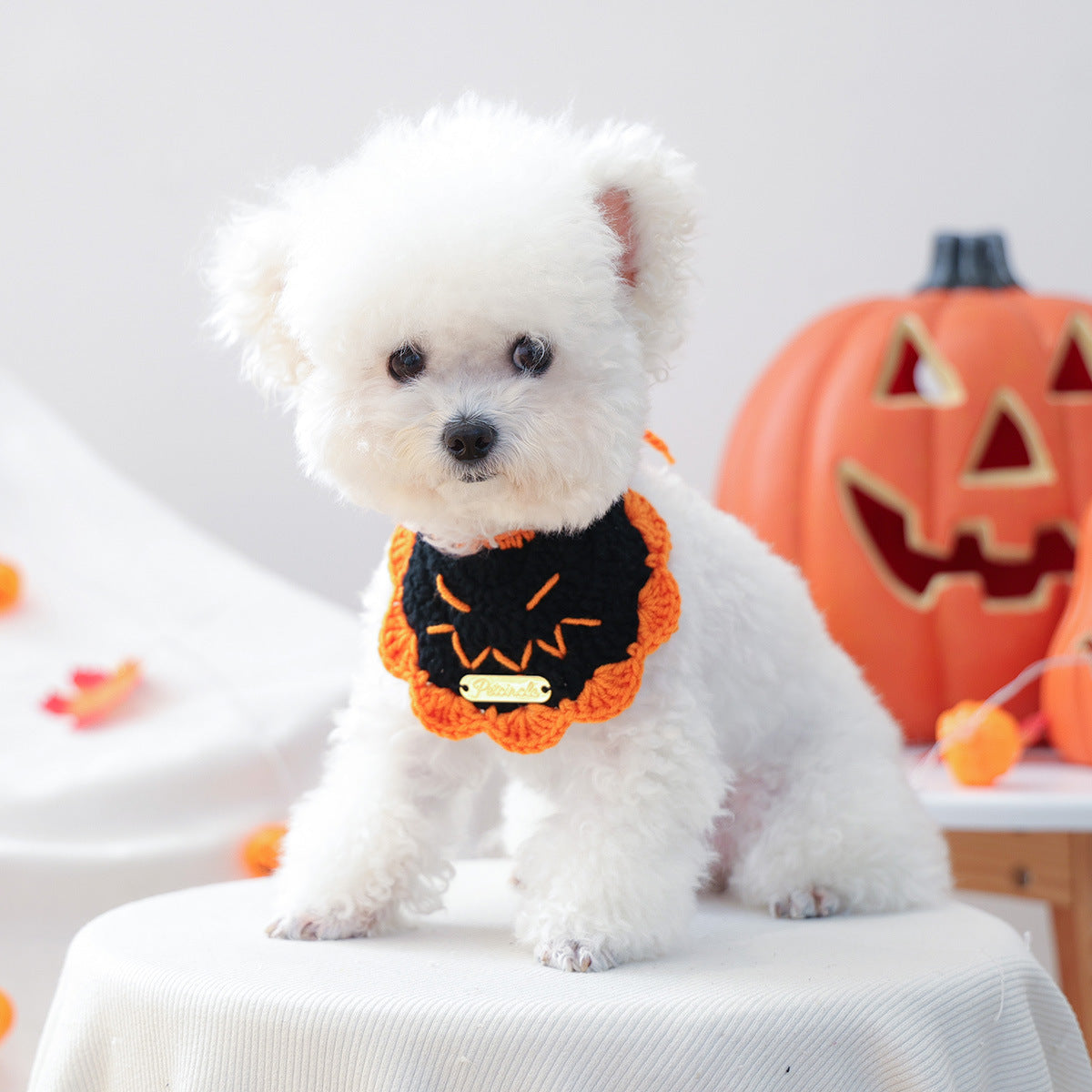 Halloween Knitted Bandana Bib