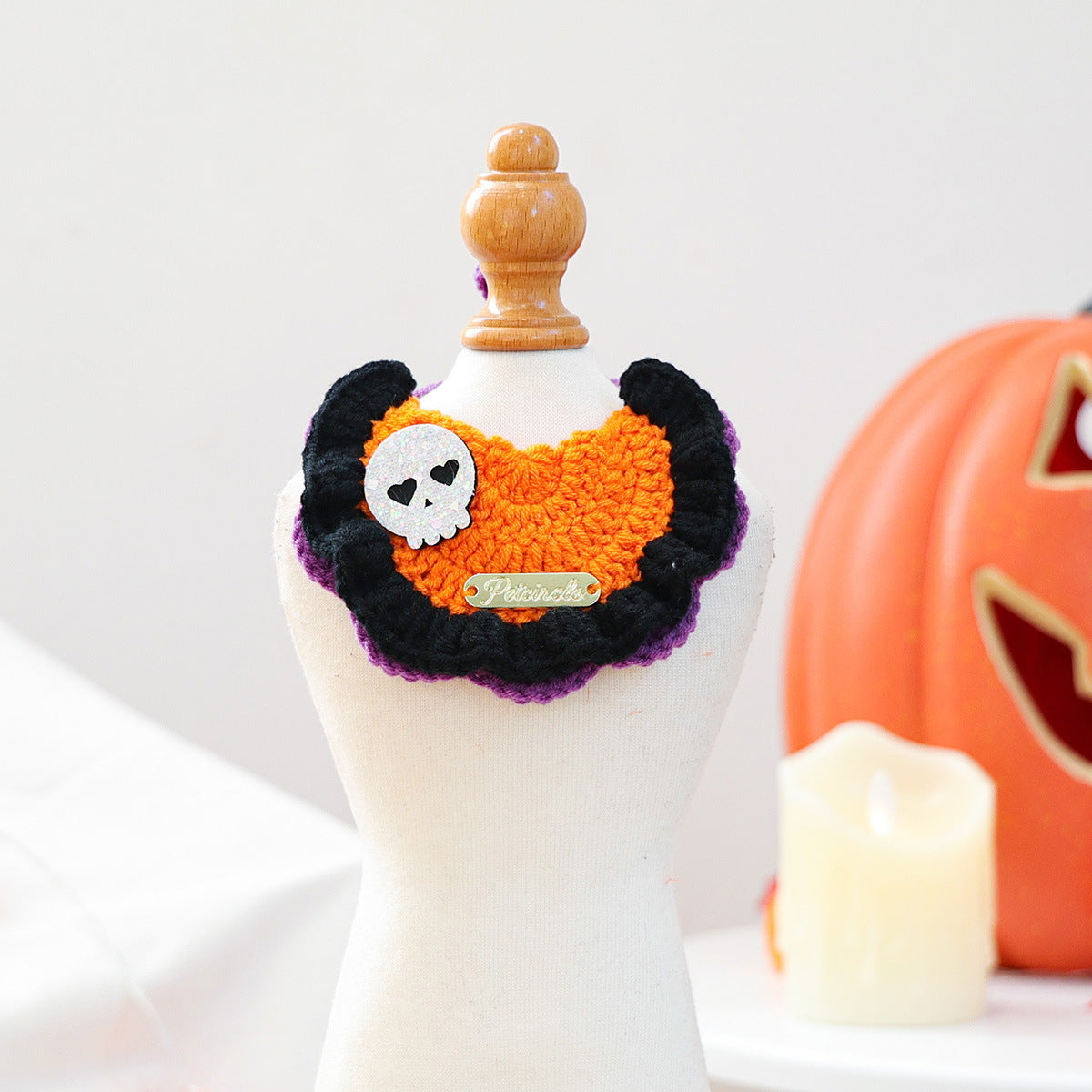 Halloween Knitted Bandana Bib