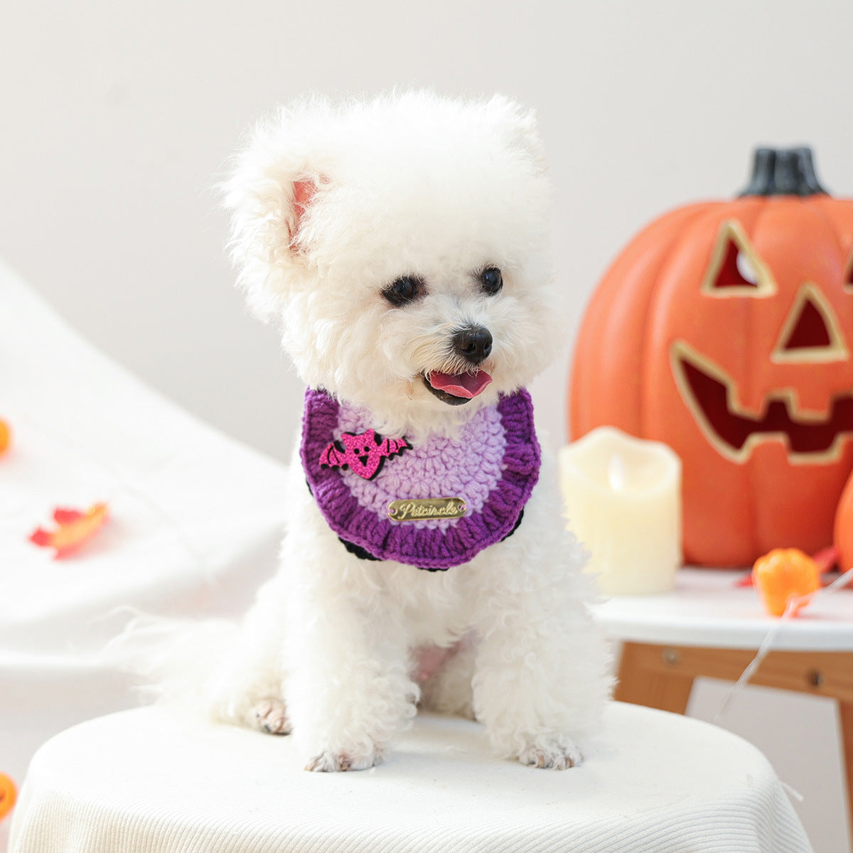 Halloween Knitted Bandana Bib