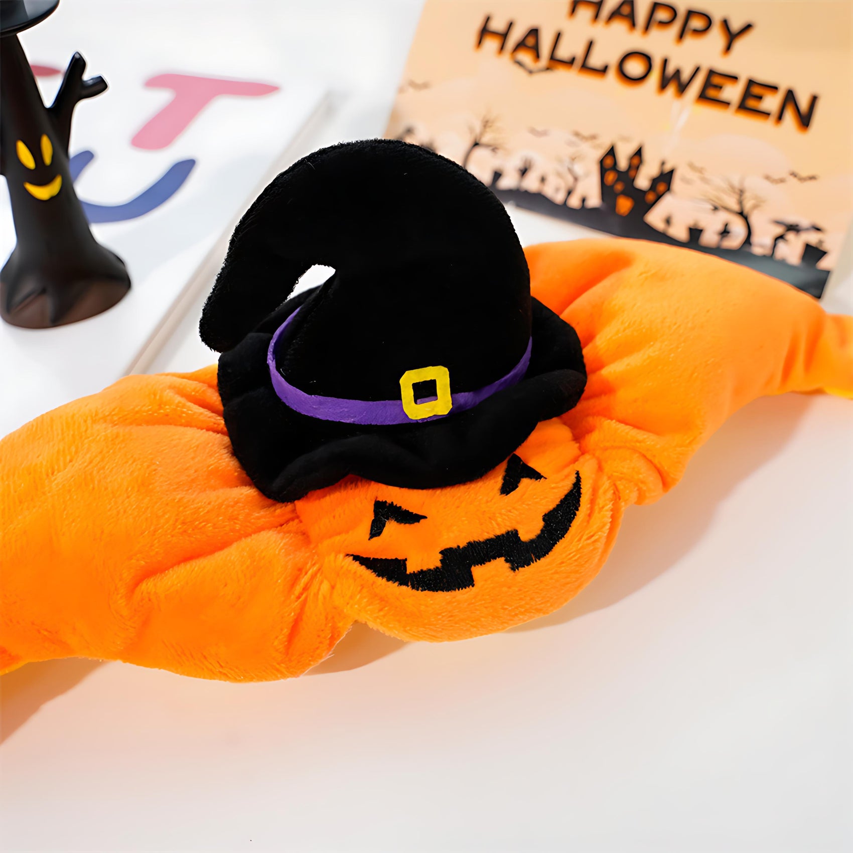 Halloween Pumpkin Hat for Dogs and Cats