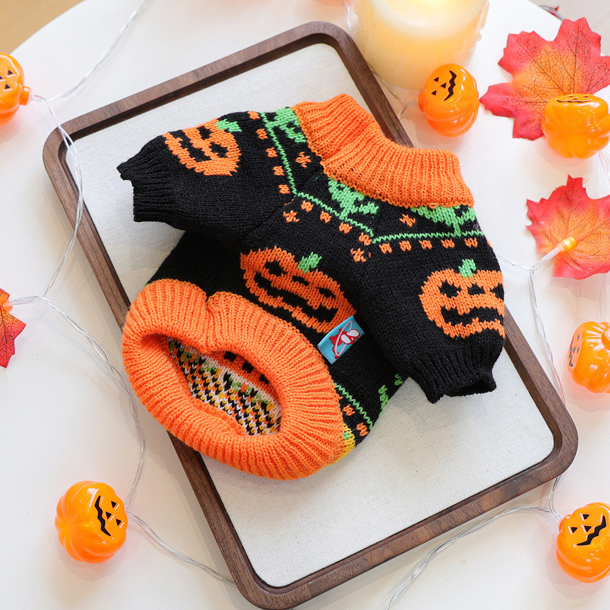 Halloween Pumpkin Pet Sweater