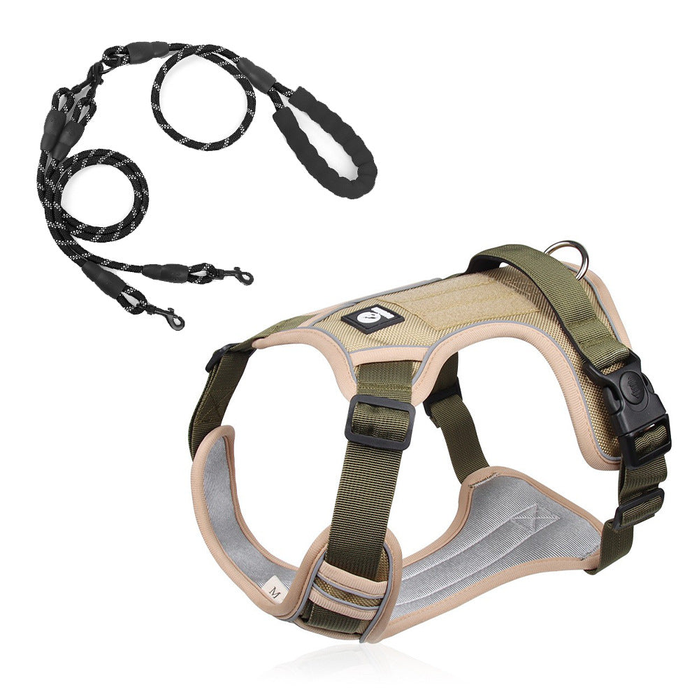 Large Dog Chest Harness with Anti-Explosion Design