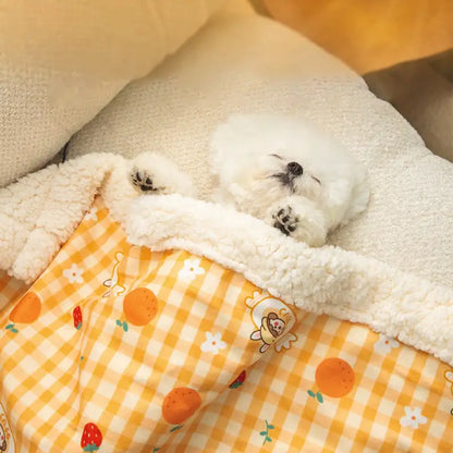 Luxuriöse, dicke Plüsch-Haustierdecke