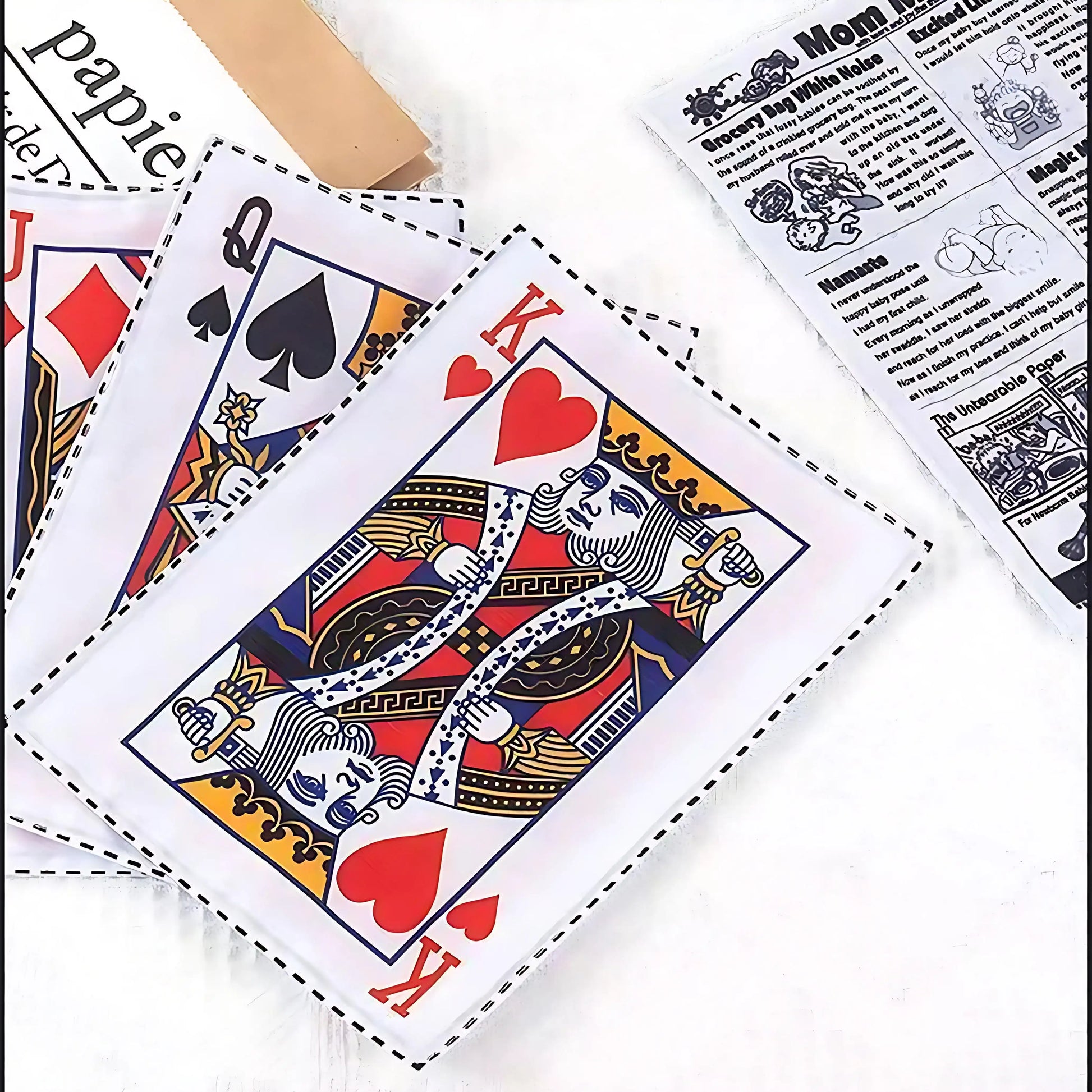 Newspaper Poker Plush Dog Toy with Squeaker