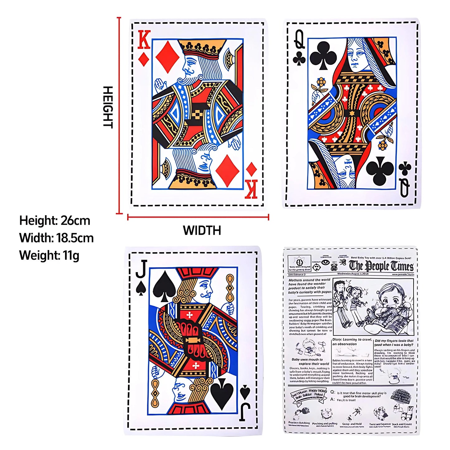 Newspaper Poker Plush Dog Toy with Squeaker