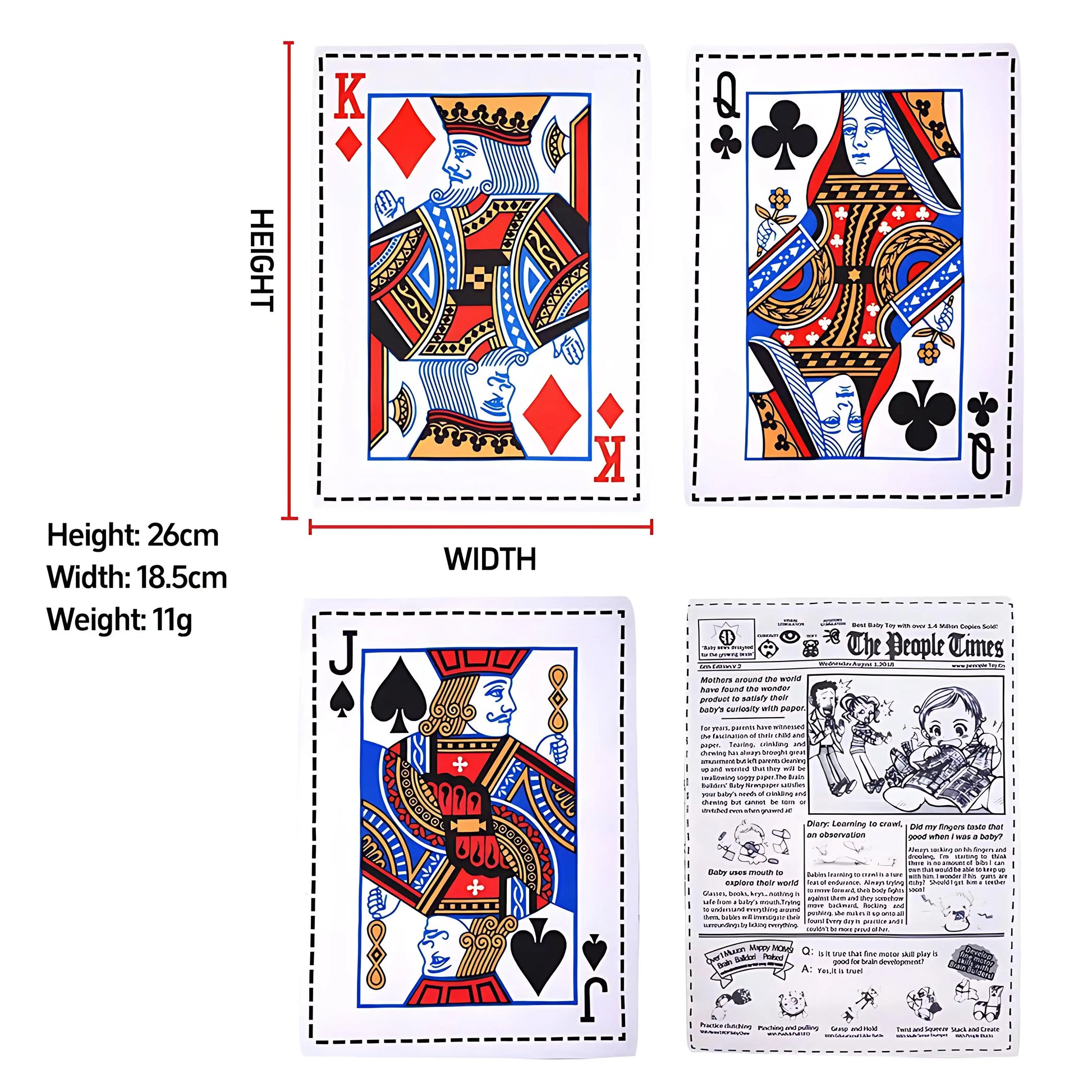 Newspaper Poker Plush Dog Toy with Squeaker