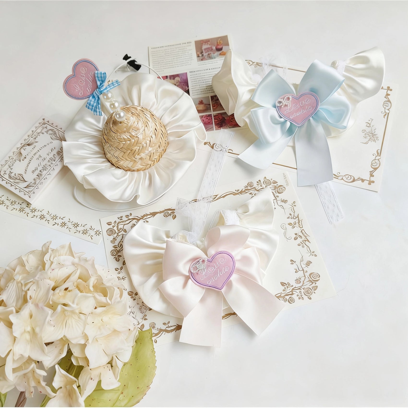 Elegant Pearl Bow Pet Bib