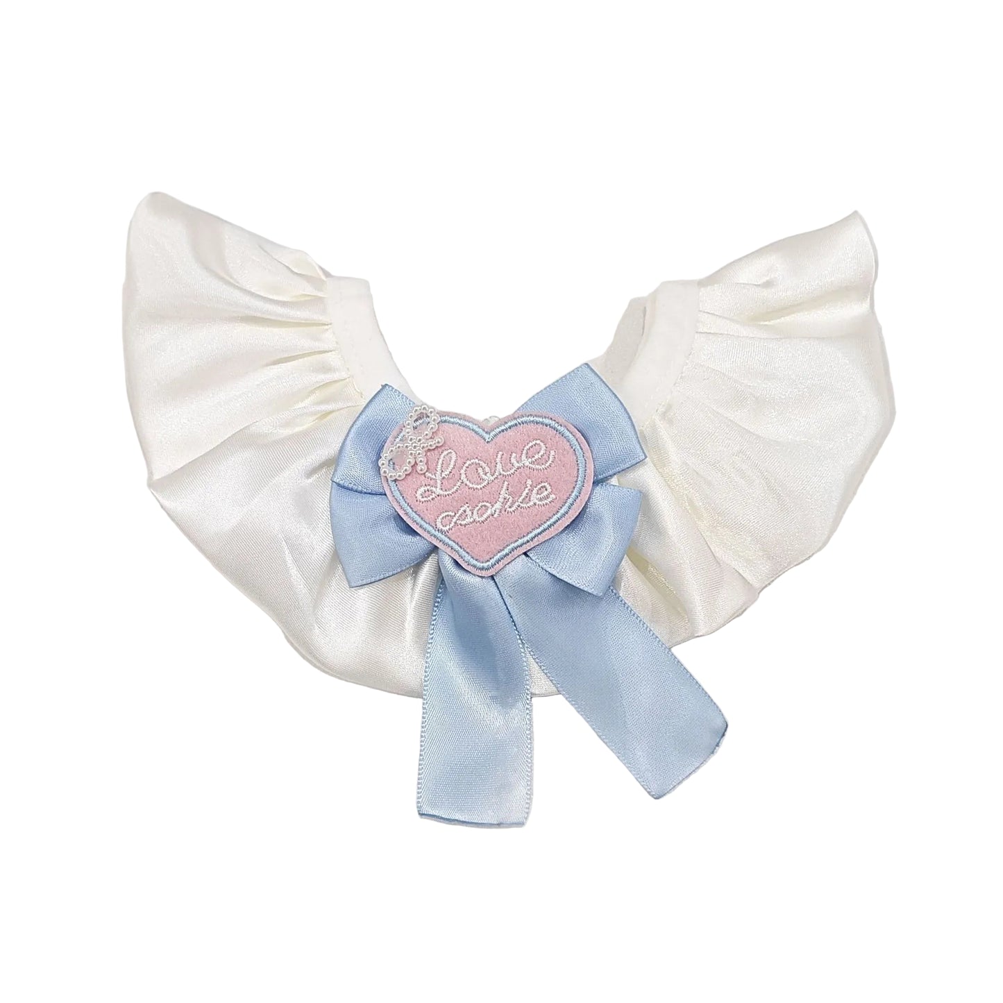 Elegantes Lätzchen mit Perlenschleife für Haustiere