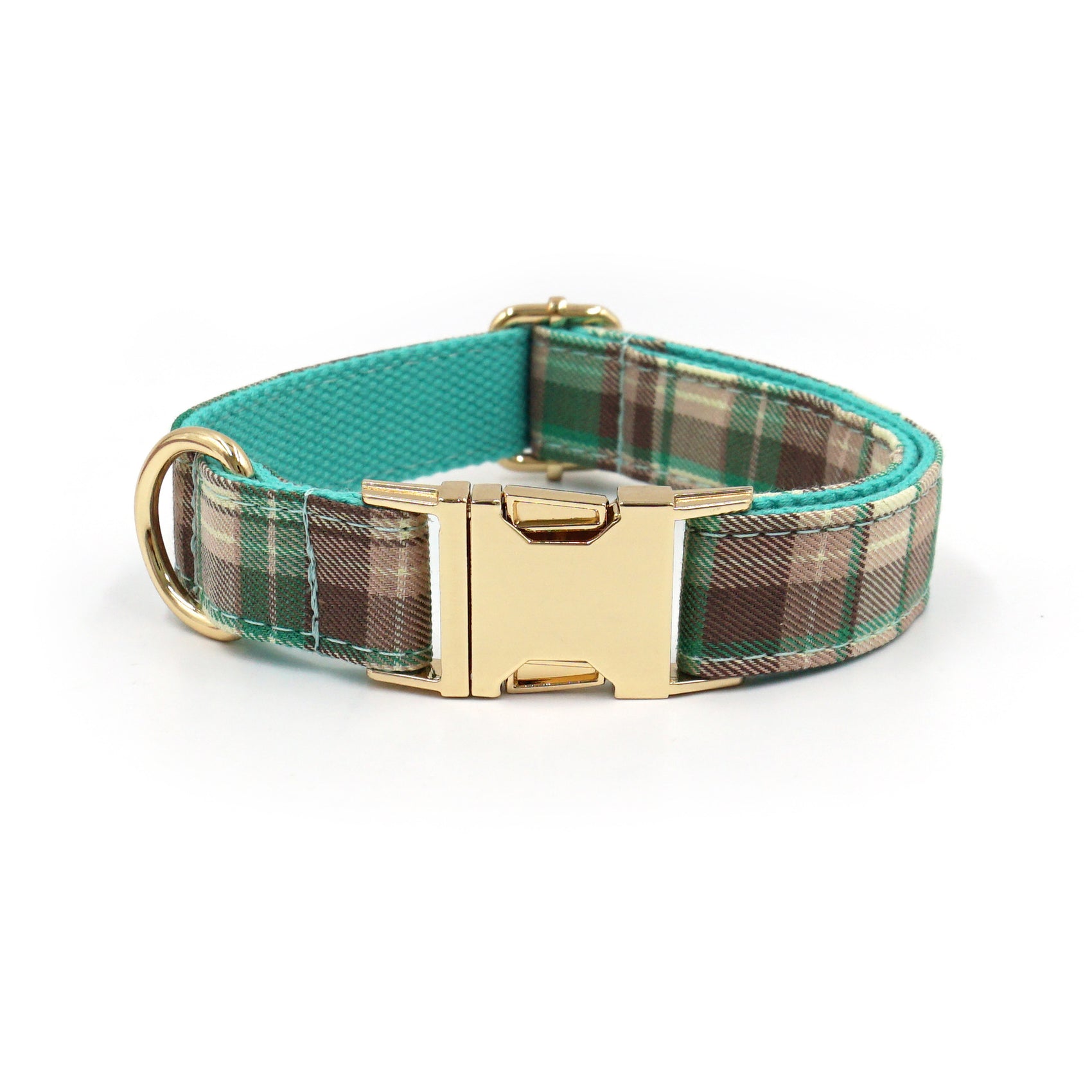 Plaid Dog Collar and Leash Set