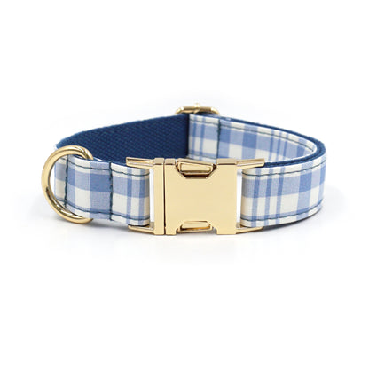 Plaid Dog Collar and Leash Set