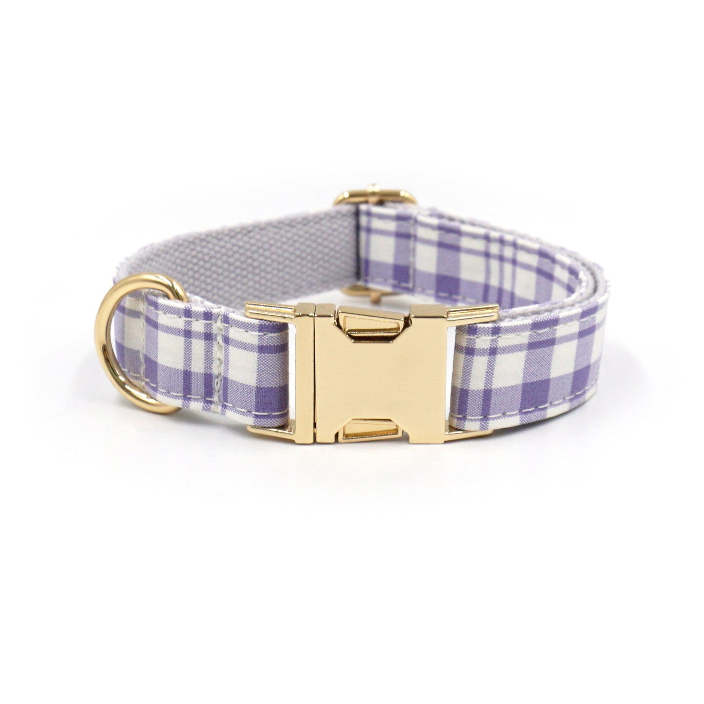 Plaid Dog Collar and Leash Set
