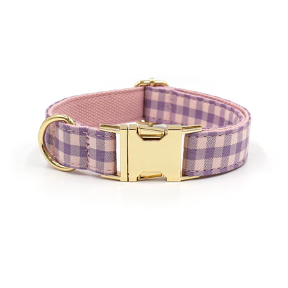 Plaid Dog Collar and Leash Set