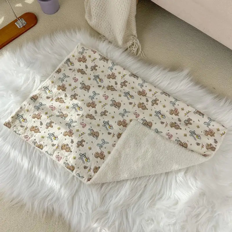 Thickened Plush Pet Blanket – Ultra Warm Washable Cute Dog & Cat Throw
