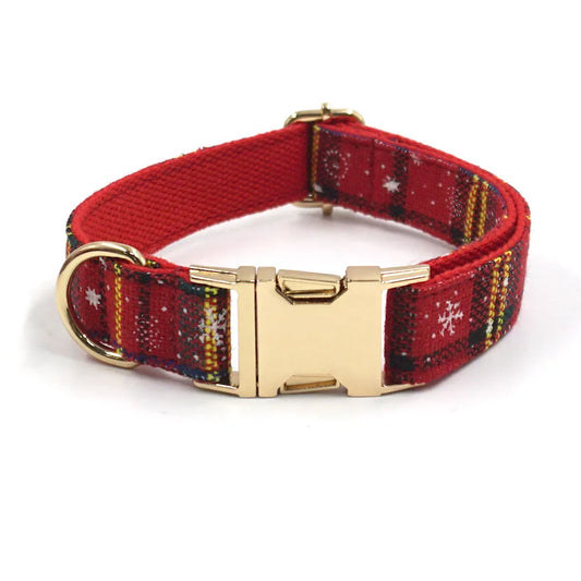 Snowflake Christmas Dog Collar – Festive Adjustable Holiday Pet Collar