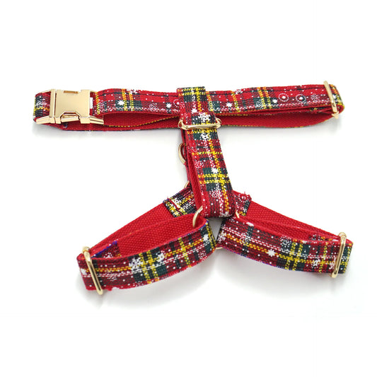 Snowflake Christmas Dog Harness – Festive Adjustable Holiday Harness