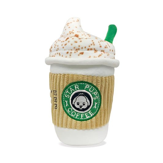 Plüsch-Hundespielzeug in der Farbe Spiced Latte mit Quietscher