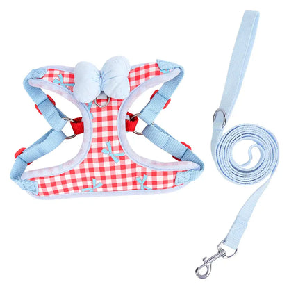 Hübsches Brustgeschirr im Schmetterlingsstil für Hunde