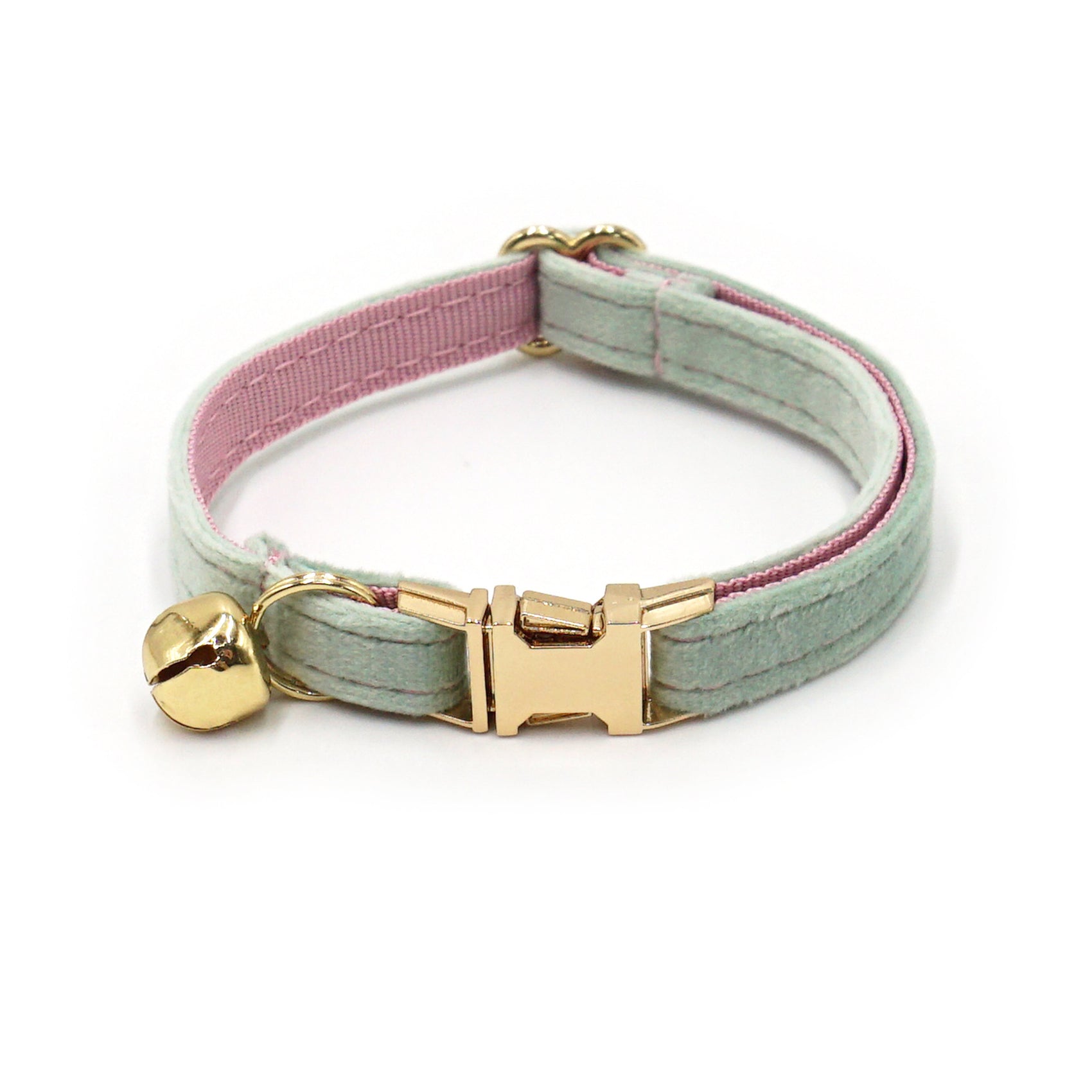 Velvet Cat Collar with Bell & Custom Engraving