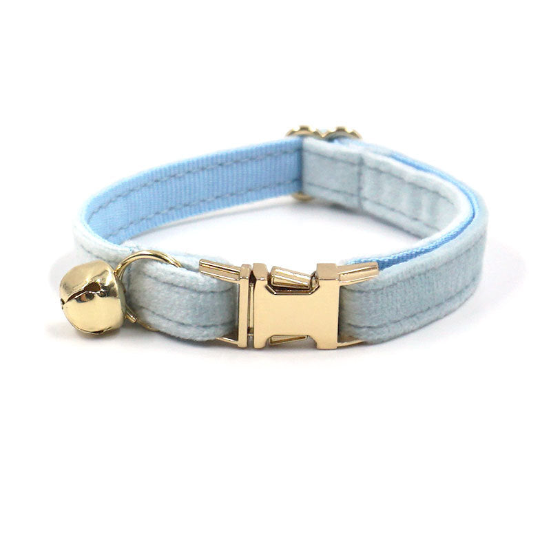 Velvet Cat Collar with Bell & Custom Engraving