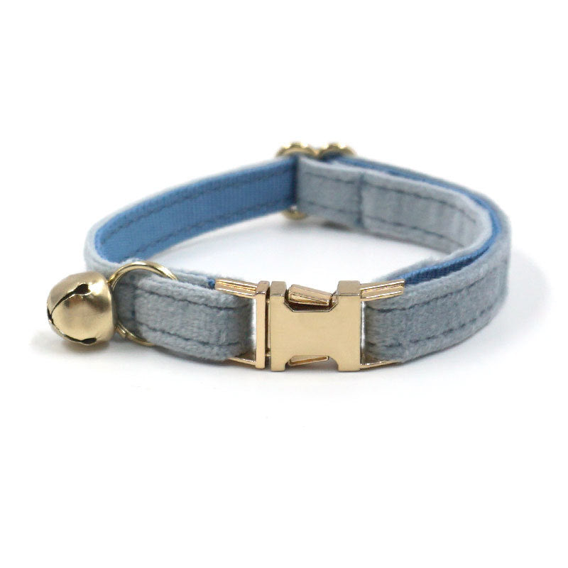 Velvet Cat Collar with Bell & Custom Engraving