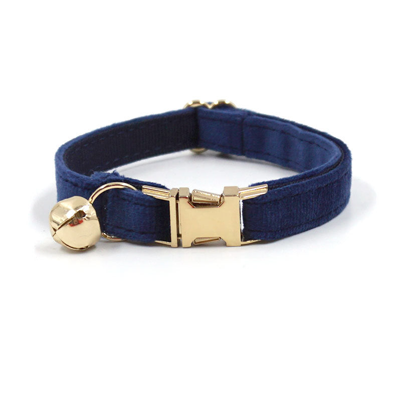 Velvet Cat Collar with Bell & Custom Engraving