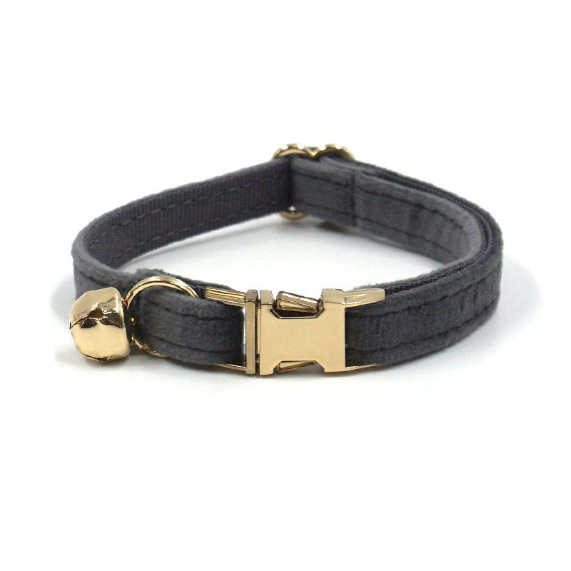 Velvet Cat Collar with Bell & Custom Engraving