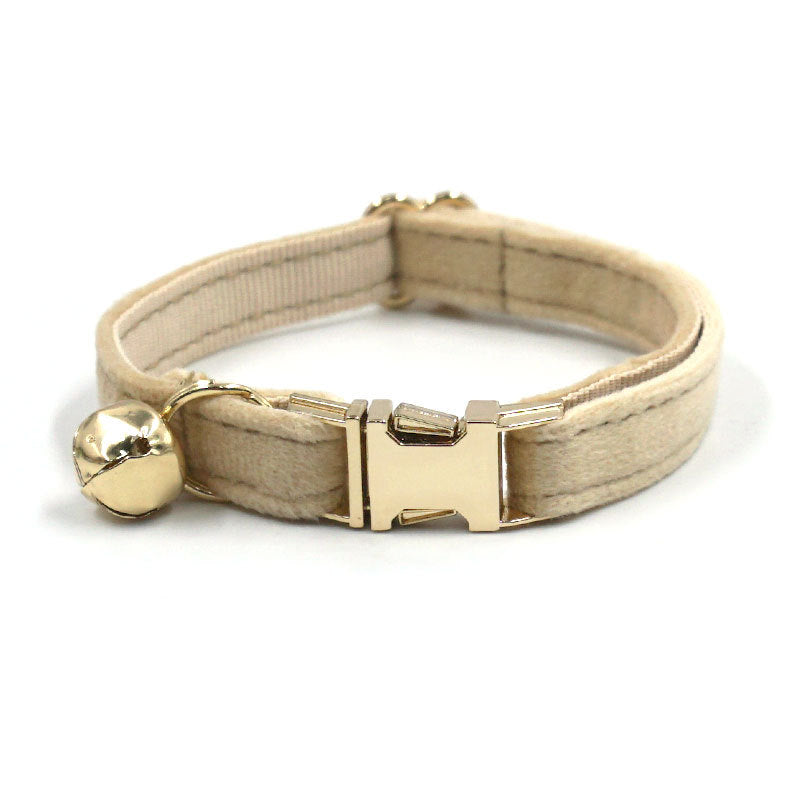 Velvet Cat Collar with Bell & Custom Engraving