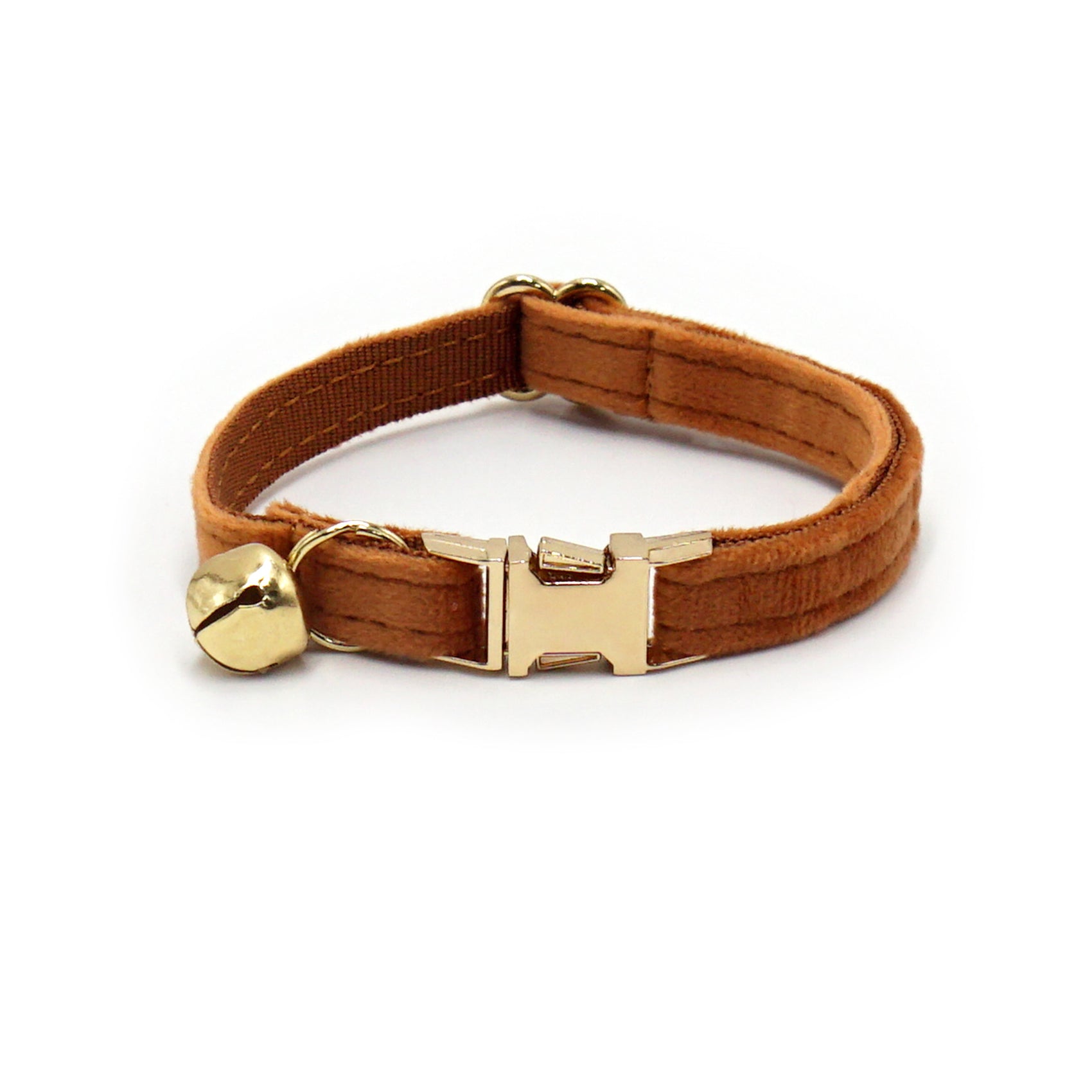 Velvet Cat Collar with Bell & Custom Engraving