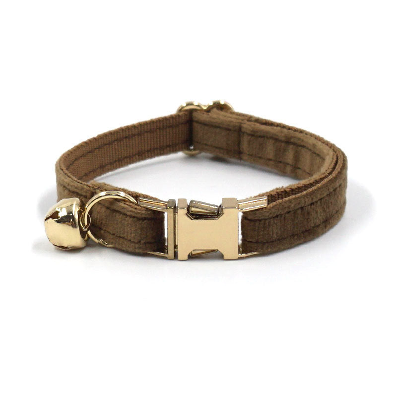 Velvet Cat Collar with Bell & Custom Engraving