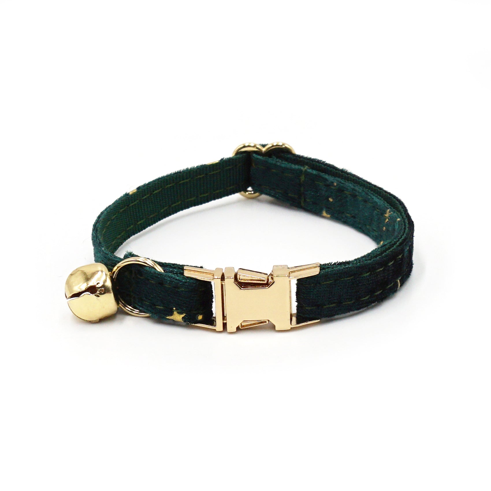 Velvet Cat Collar with Bell & Custom Engraving