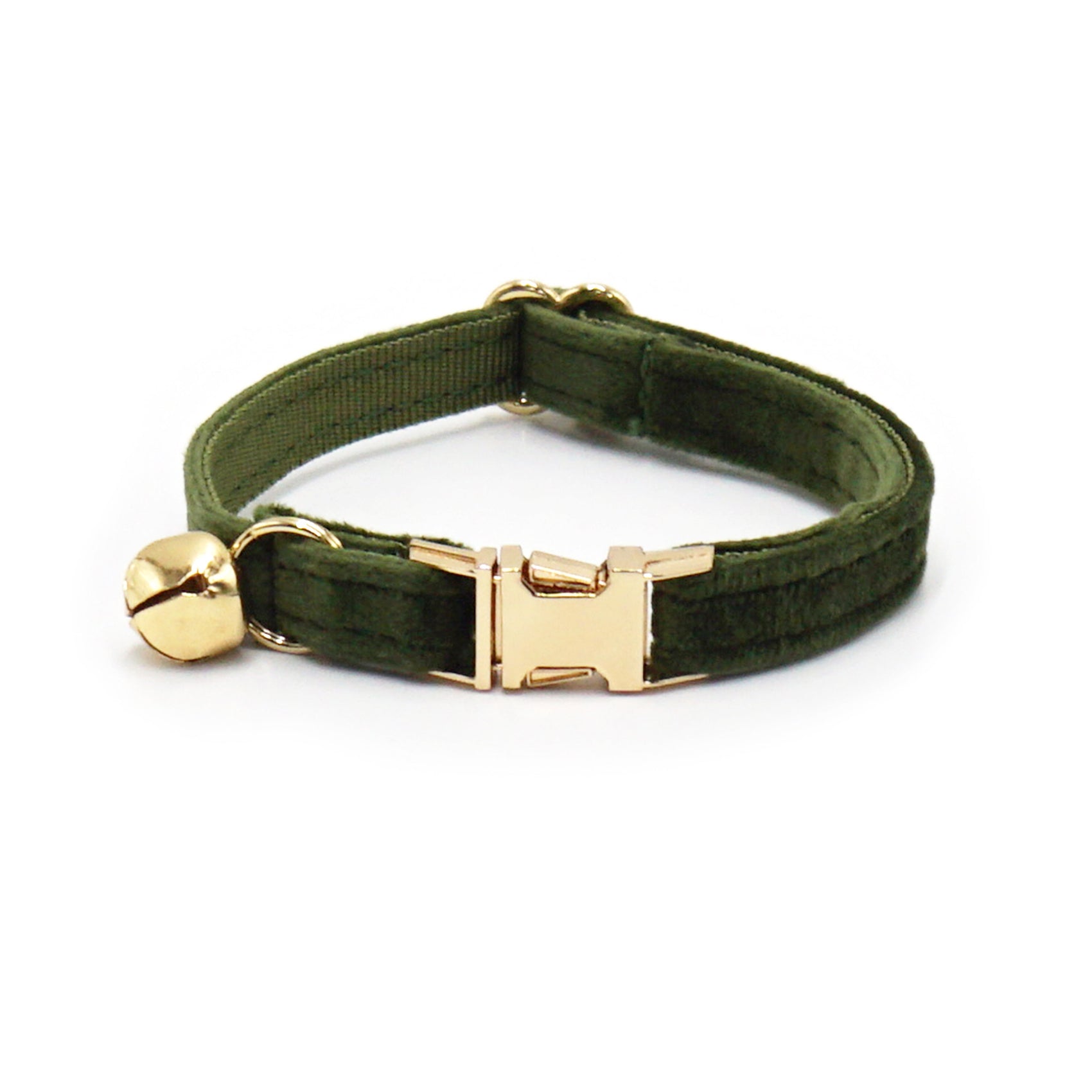 Velvet Cat Collar with Bell & Custom Engraving